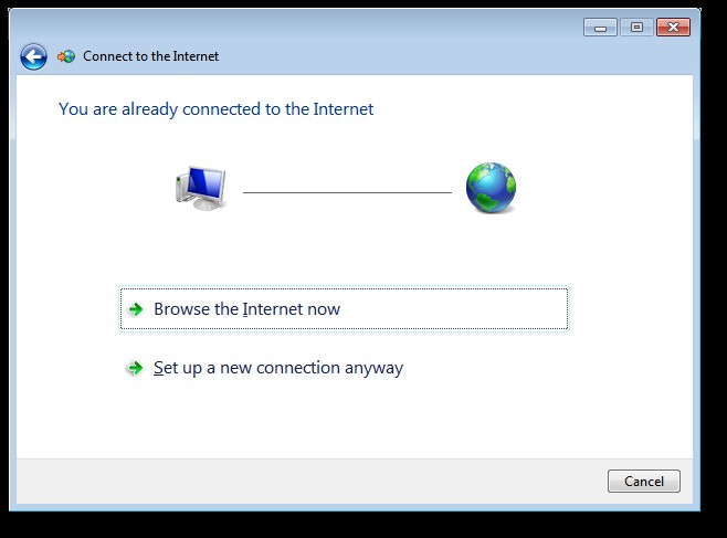 LAN settings Windows 7
