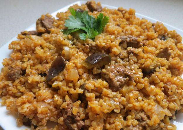 delicious pilaf with beef