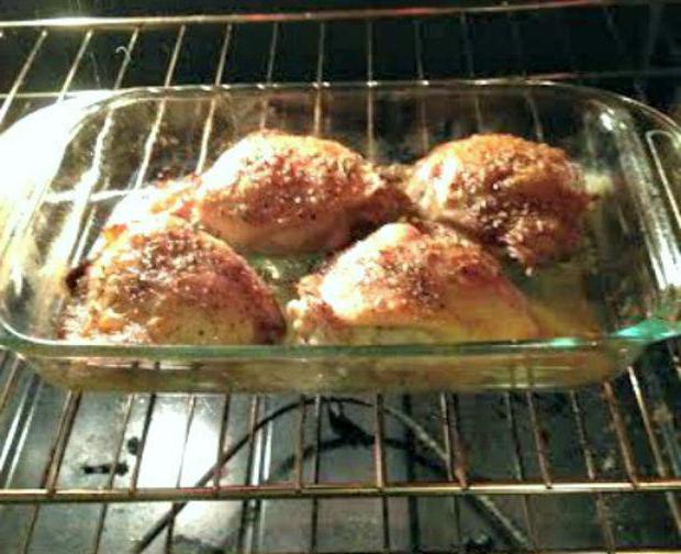 chicken with potatoes in the oven with mayonnaise and garlic