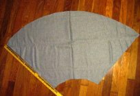 Simple patrón de la falda полусолнце con una costura