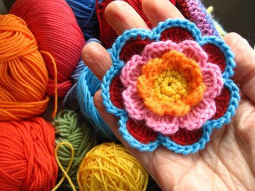 crocheted flowers