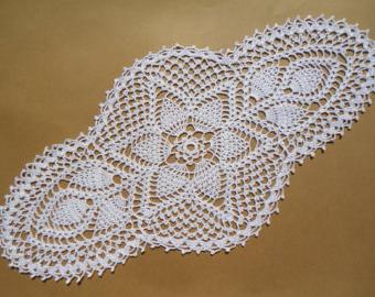 oval guardanapos esquemas de crochet