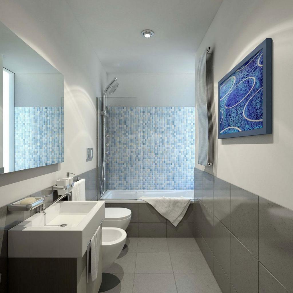design narrow bathroom