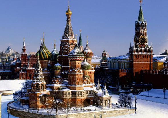  St. Basil's Cathedral in Moscow was built to honour