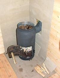 дровянные de la estufa calentador de la sauna