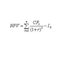 npv fórmula