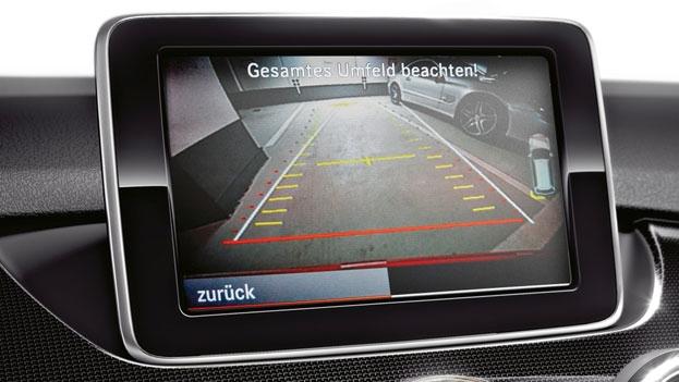 Parking sensors with rear view camera