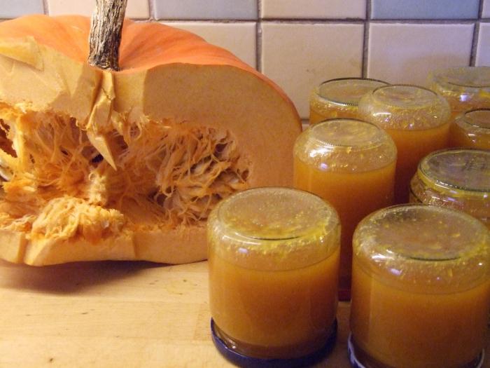 pumpkin jam and apples for the winter