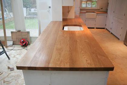 wooden countertop