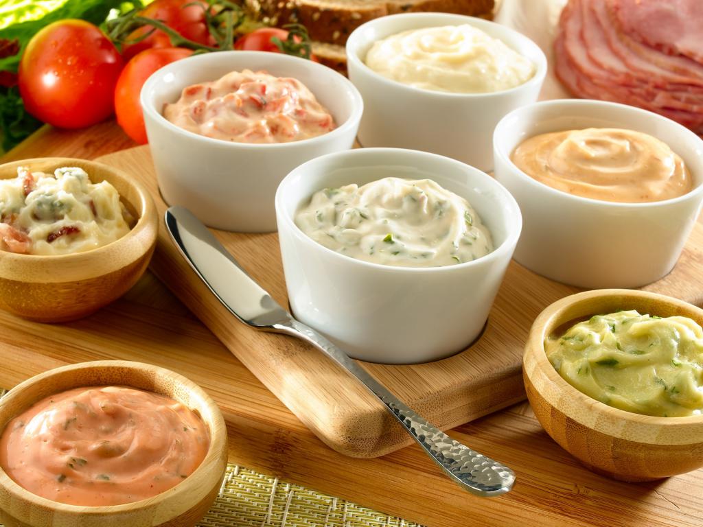 mayonnaise with different flavors