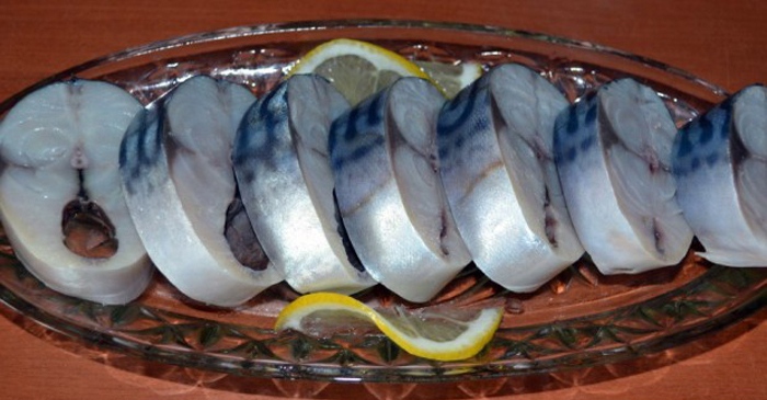 salted Mackerel slices in home