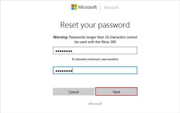 Microsoft खाता पासवर्ड भूल गए