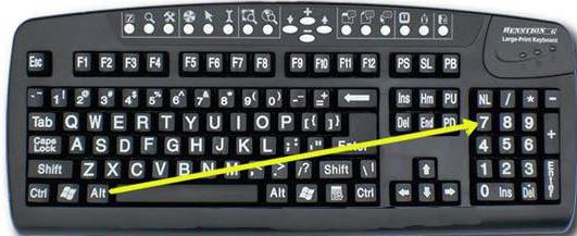 الجذر التربيعي علامة على لوحة المفاتيح
