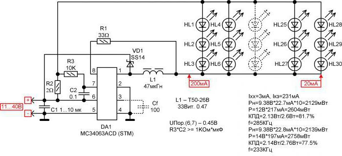 circuito controlador de leds 220