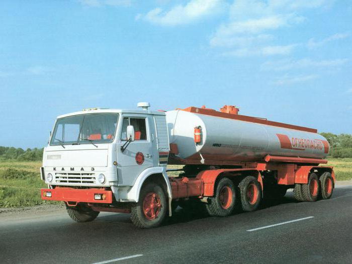 KAMAZ truck with trailer