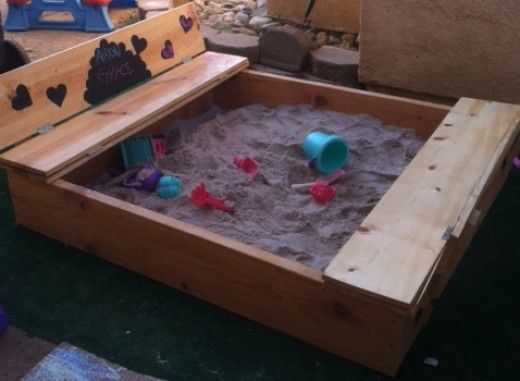tamaño infantil de la caja de arena