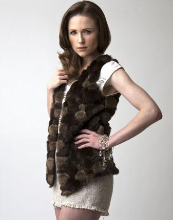 vest of mink knitted