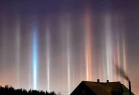 Los fenómenos ópticos: ejemplos. La luz, el espejismo, la aurora boreal, un arco iris