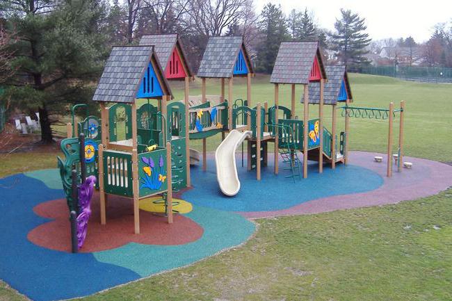 un parque infantil cobertura para los emplazamientos de