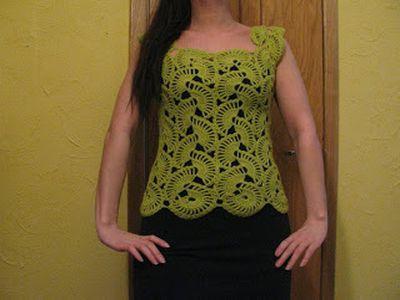 crochet blouse for the summer - belt lace