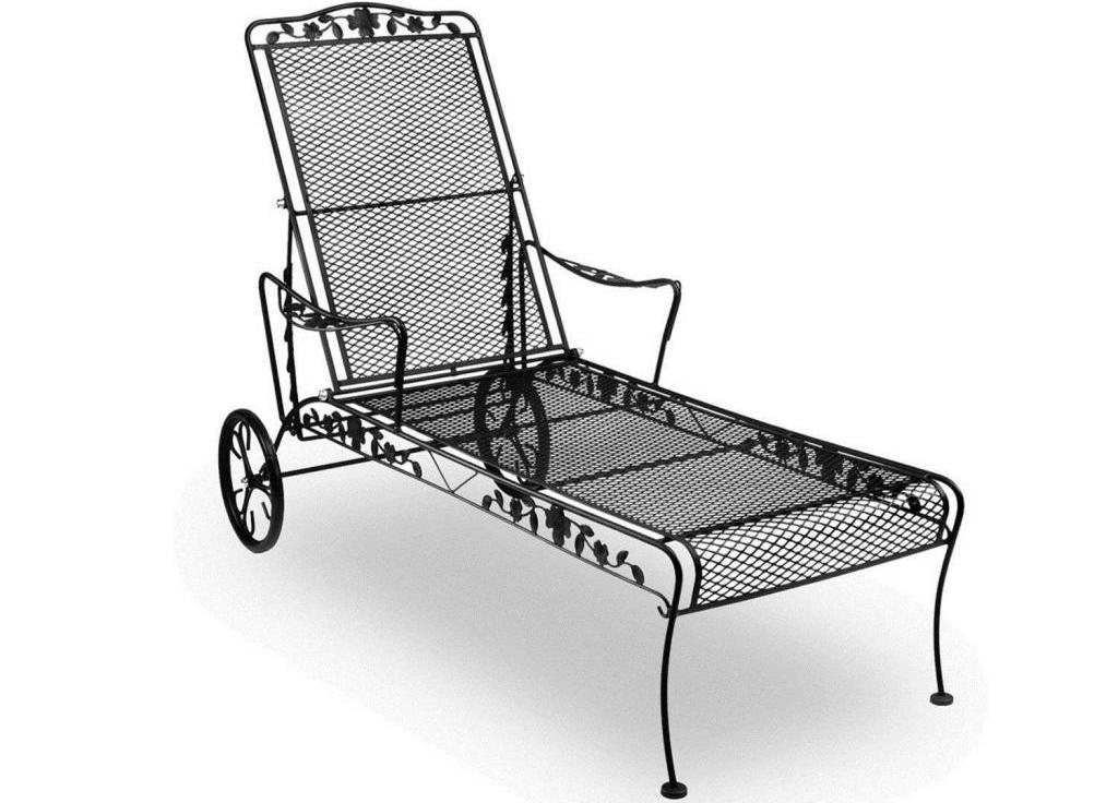 Wrought iron chaise lounge for the garden