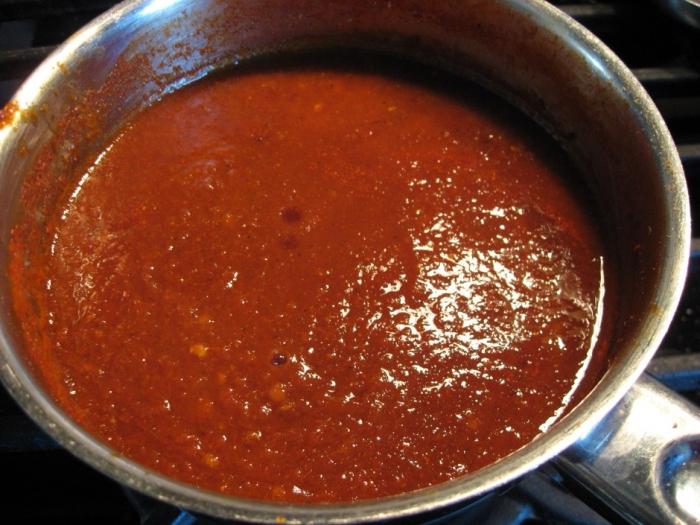 la salsa picante de chile de la receta de