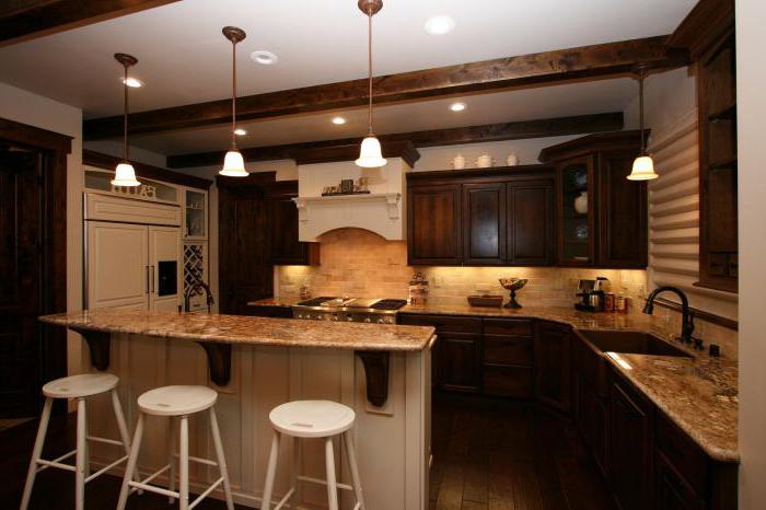 kitchen in brown and beige tones photo