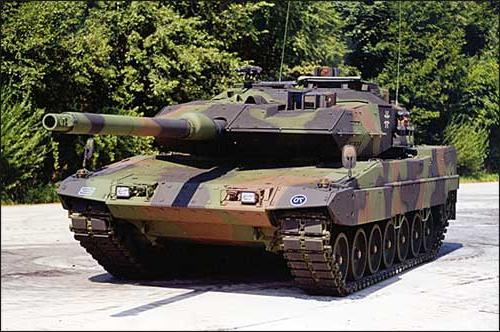 un tanque Alemán Leopard