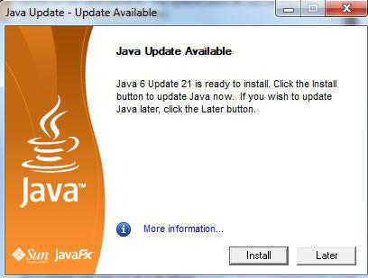 how to update java