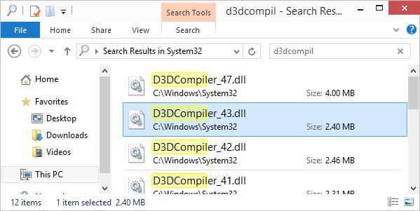 como solucionar el problema de d3dcompiler_43.dll