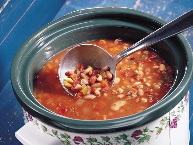 Soup in a slow cooker with photo