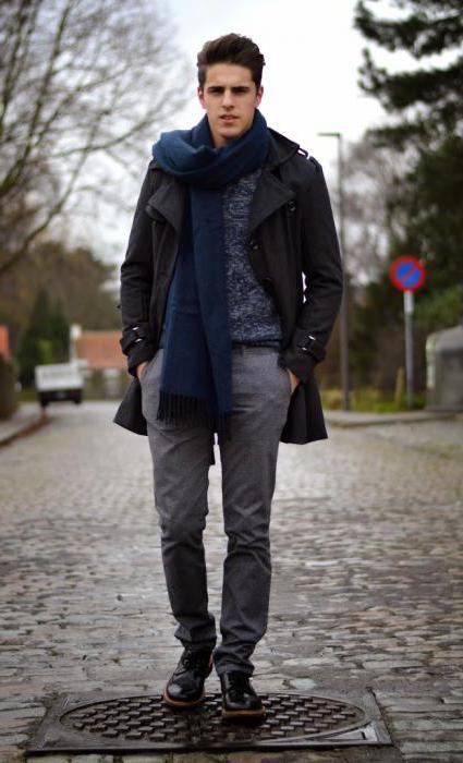 how to wear men's coat with scarf photo