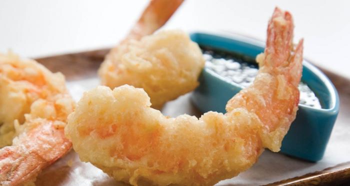 la receta de langostinos en tempura