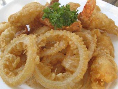 langostinos en tempura, la receta de la foto