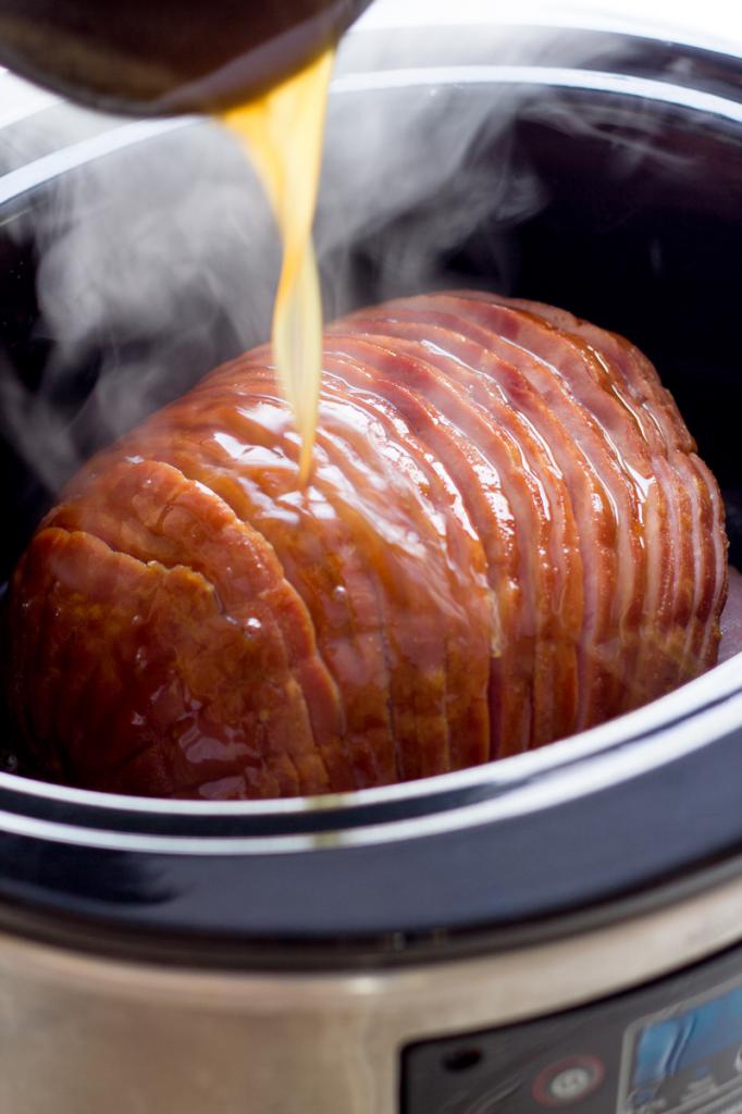 Pork ham, baked in the oven;