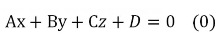 المعادلة العامة من طائرة