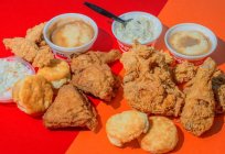 Asas de frango e байтсы KFC - teor de calorias e o segredo de cozinhar