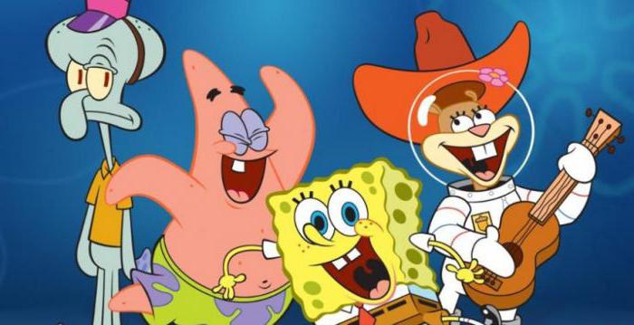 cartoon characters spongebob