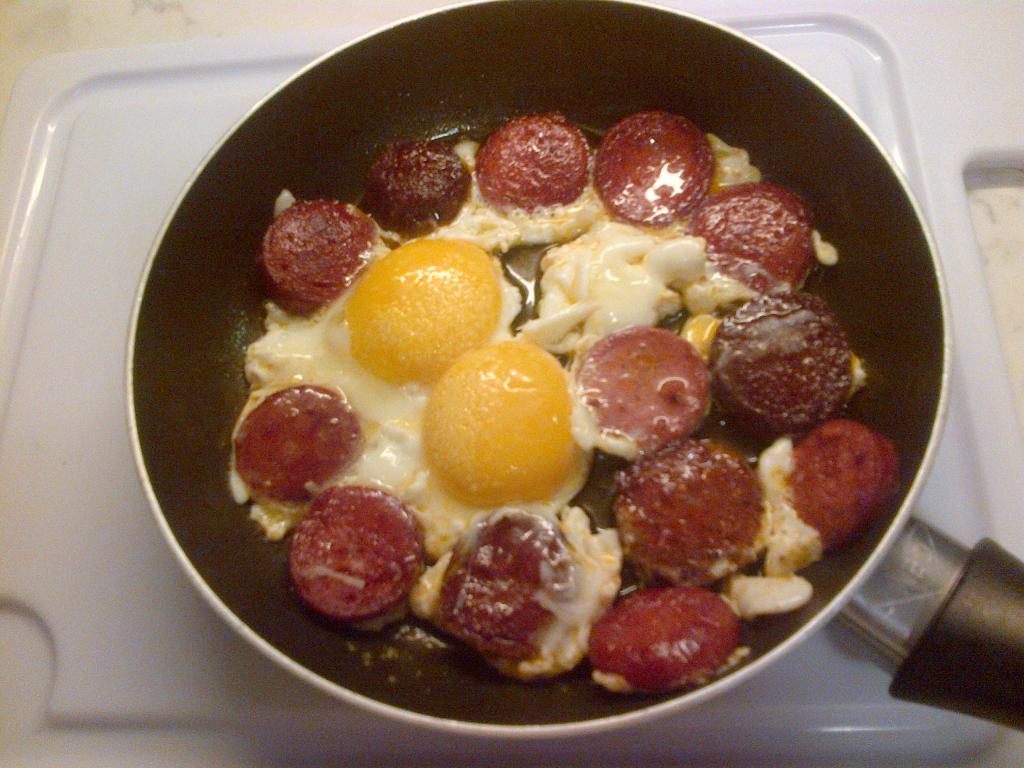 scrambled Eggs with sausage