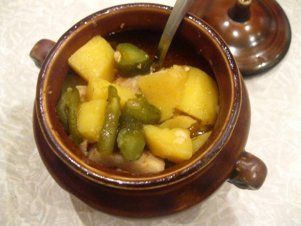 potatoes with pickled cucumbers