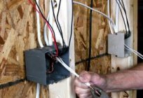 Installation wiring in a wooden house and the apartment