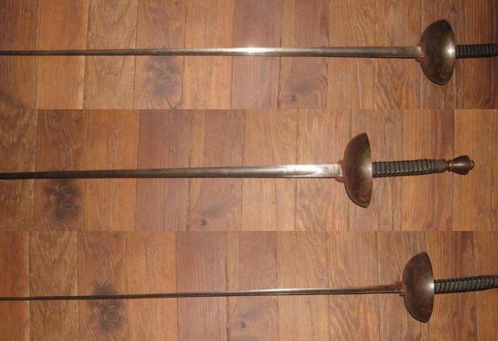 Fencing swords rapiers sabers