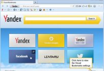 Görsel yer imleri Yandex: kurulum ayarları görünümünü
