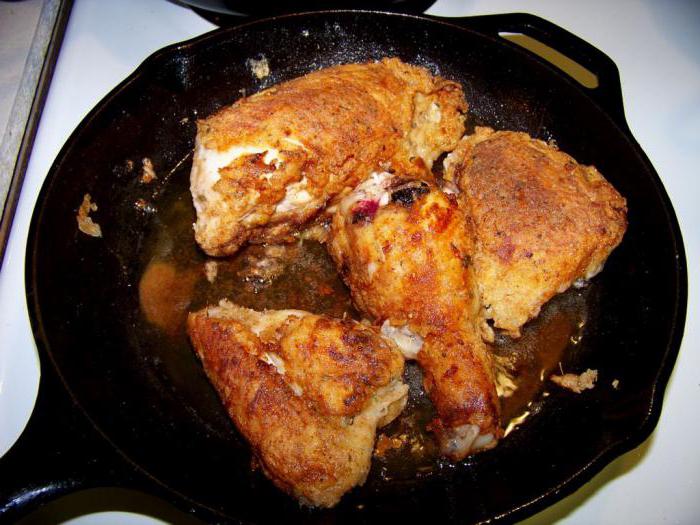 Huhn mit Sahne in der Pfanne: Foto, Rezept