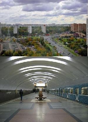 U-Bahn «KANTEMIROVSKAYA» auf der U-Bahn