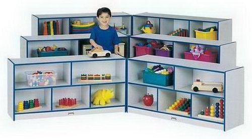 Corner storage shelf for toys