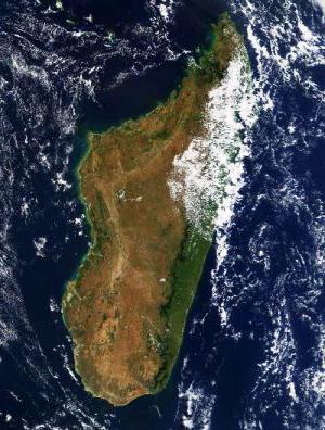 島マダガスカルの世界地図