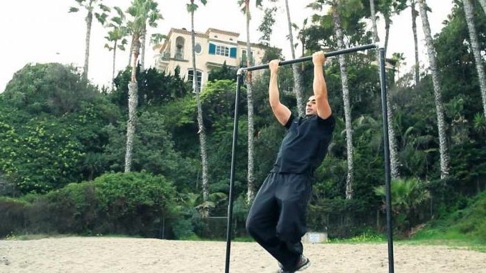 system of pullings up on a horizontal bar 50 times