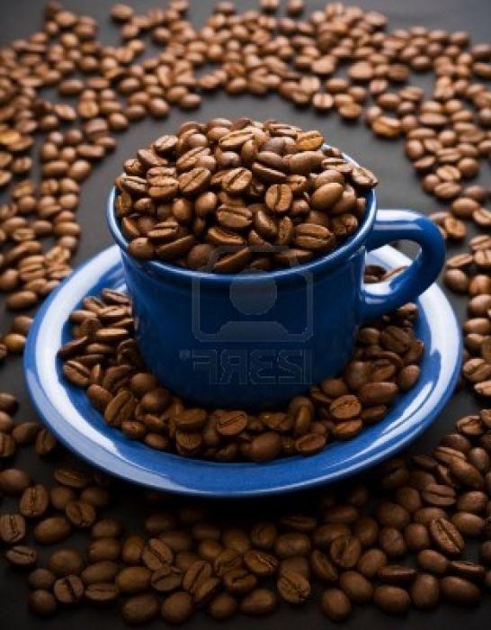 a substance contained in coffee beans