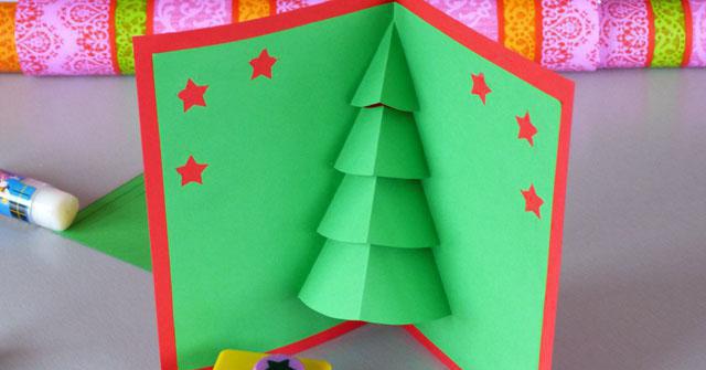 クリスマスの手作りご挨拶カードを子ども